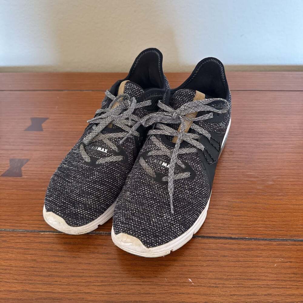 Nike Air Max Sequent 3 Black Dark Grey Women's Running Shoes